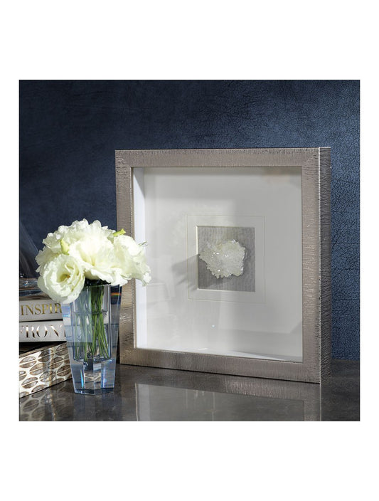 Silver Framed Crystal 12x12x1.5