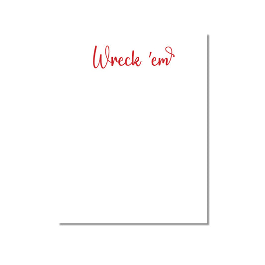 Collegiate Spirit Notepads: Wreck Em - Texas Tech