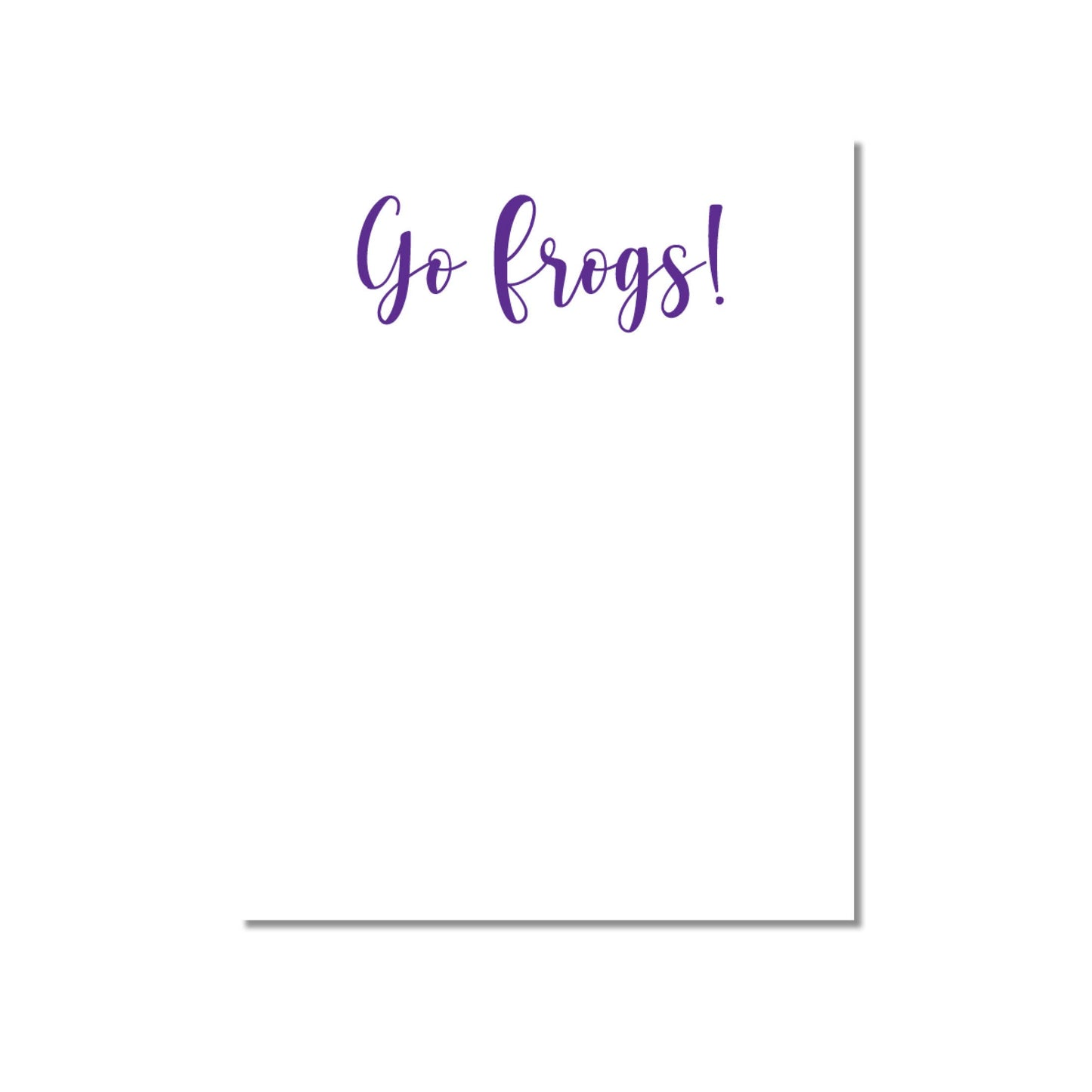 Collegiate Spirit Notepads: Go Frogs - TCU