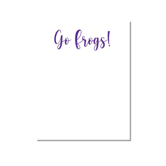 Collegiate Spirit Notepads: Go Frogs - TCU