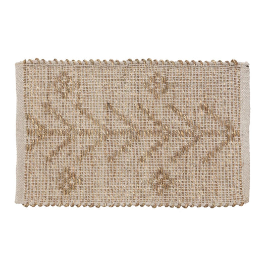 Two-Sided Hand-Woven Seagrass & Cotton Placemat