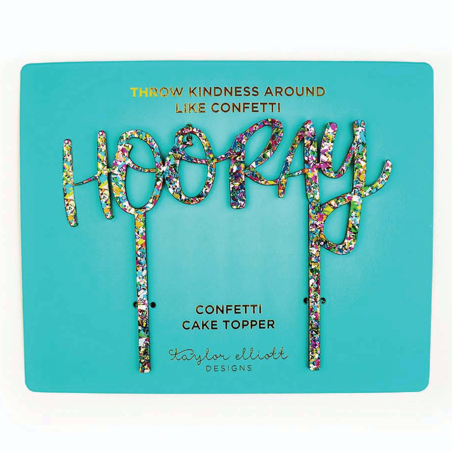 Hooray Colorful Cake Topper