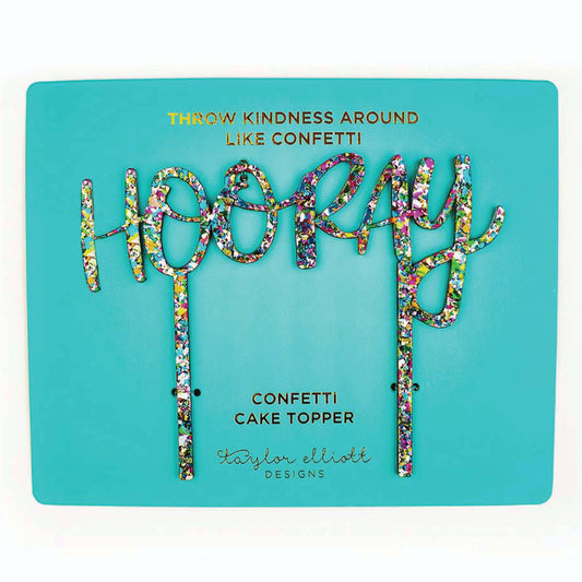 Hooray Colorful Cake Topper