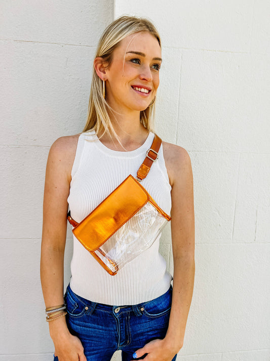 Clear Bag METALLIC ORANGE