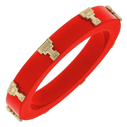 Texas Tech Red Raiders Resin Logo Bangle in Red