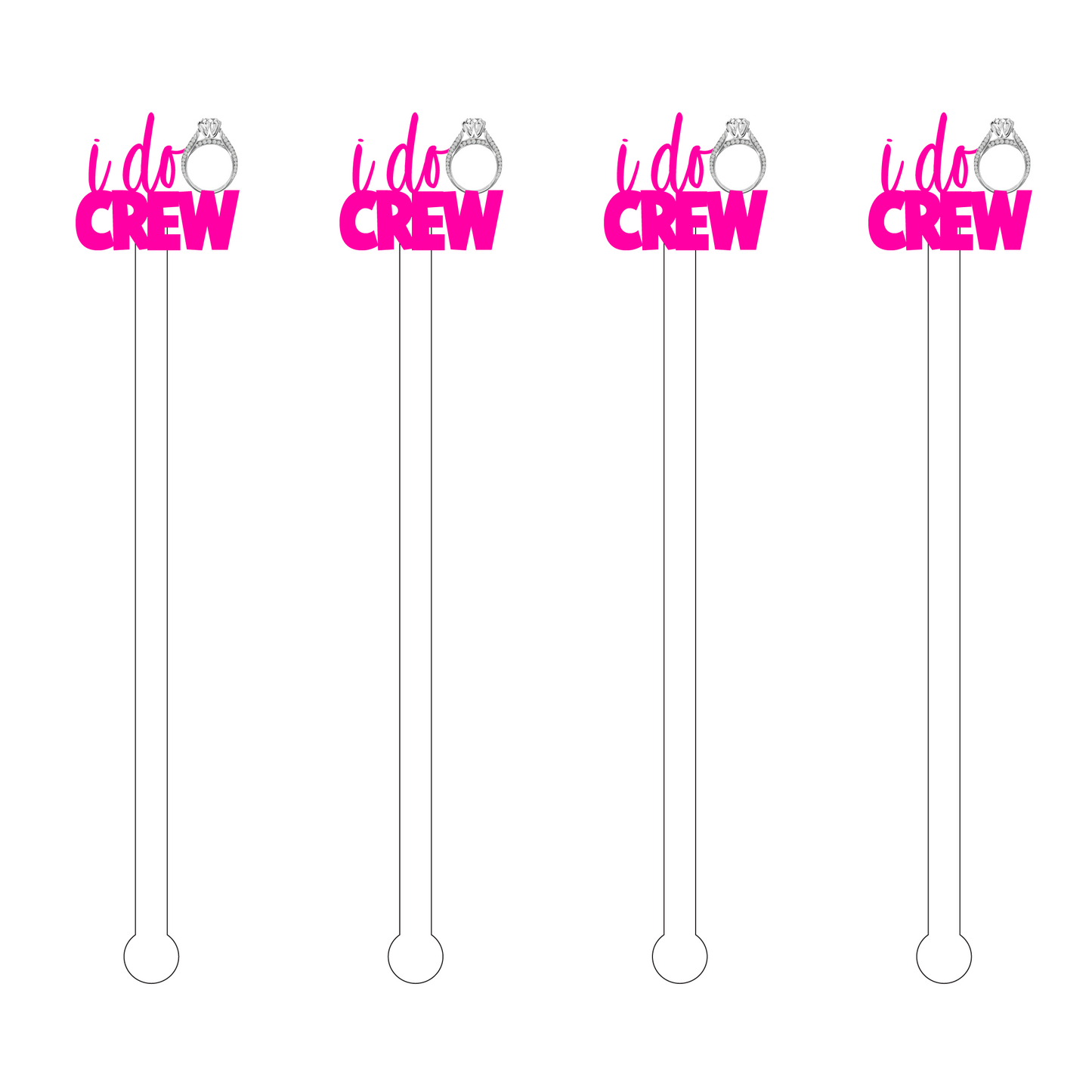 I Do Crew Acrylic Stir Sticks