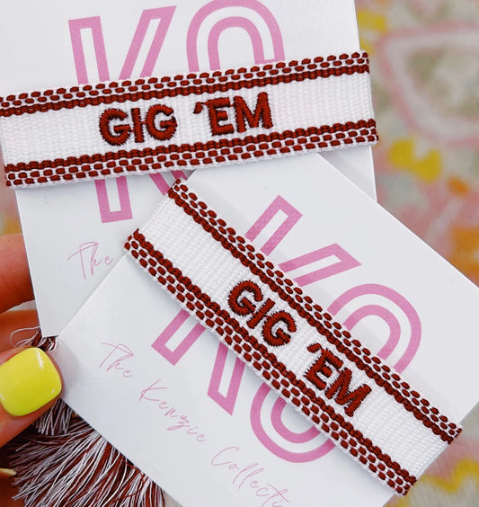 Gig Em Bracelet