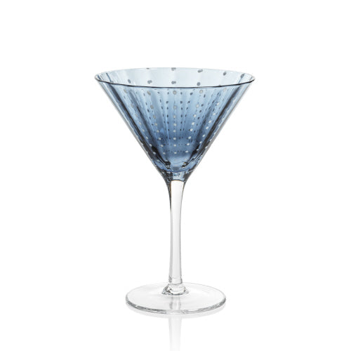 Portofino White Dot Martini- Navy Blue