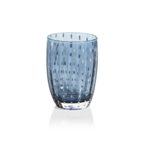 Portofino White Dot Tumbler- Navy Blue