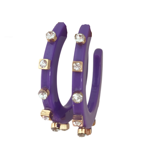 City Girl Jewel Hoop- Purple, Small